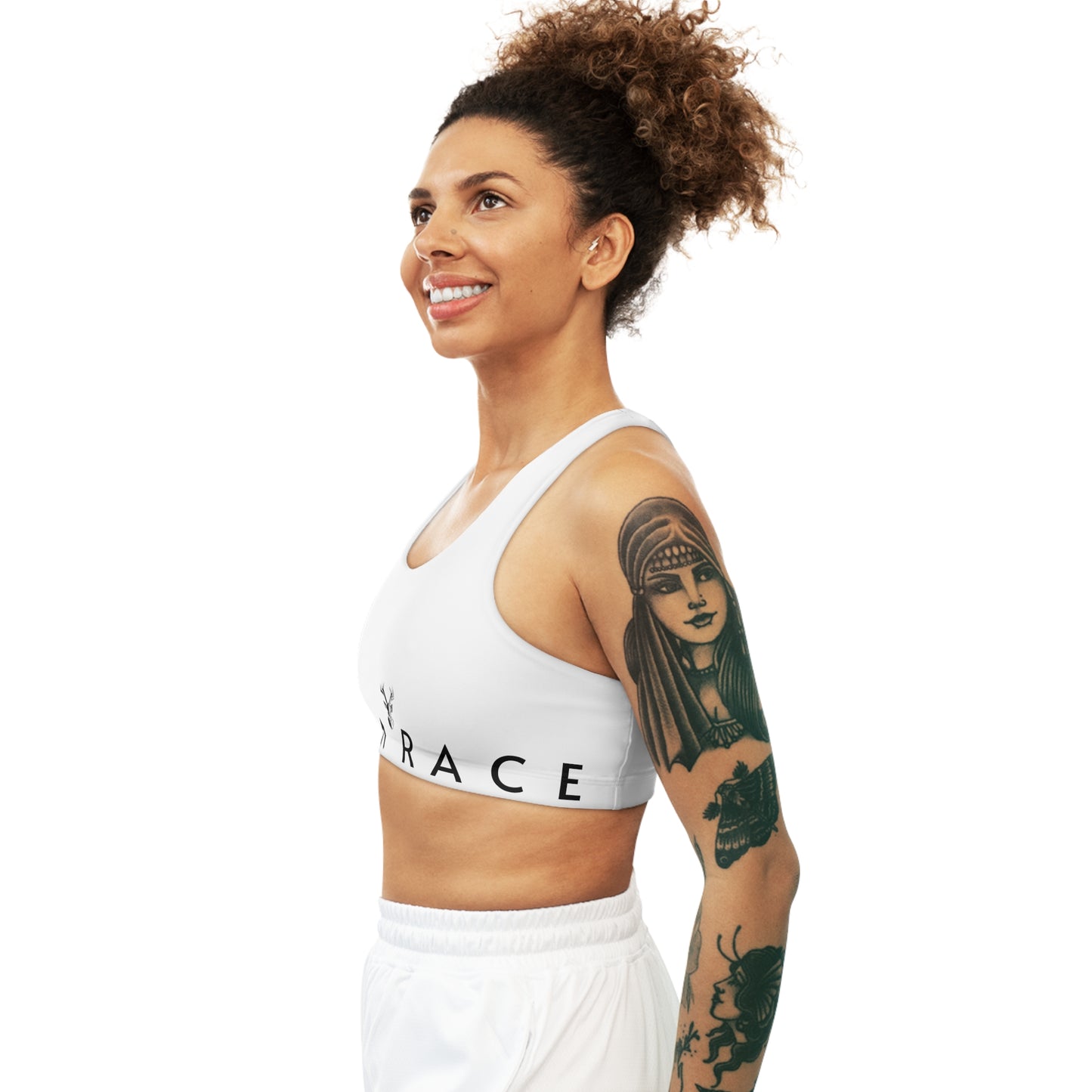 Palm Race Seamless Sports Bra (AOP)