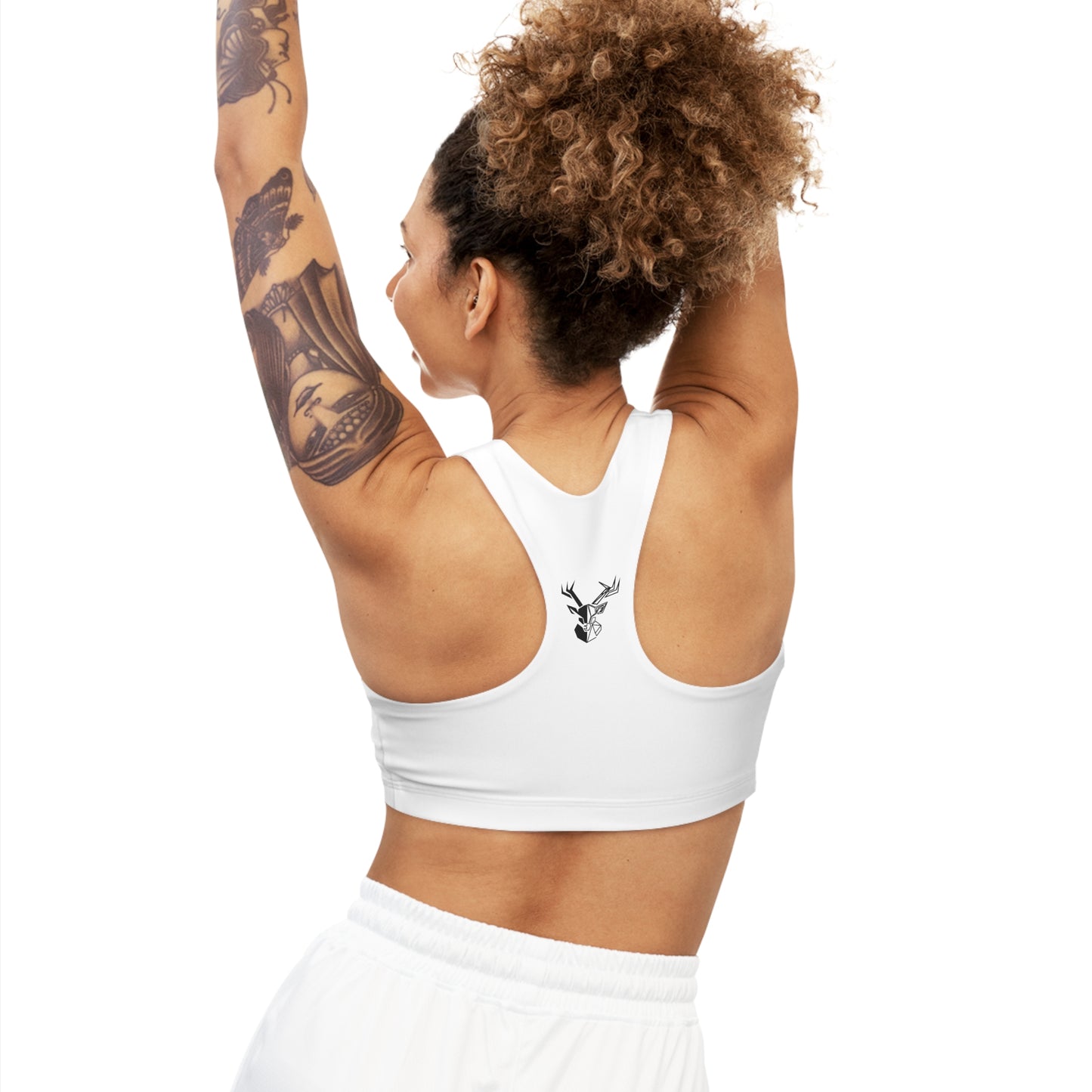 Palm Race Seamless Sports Bra (AOP)