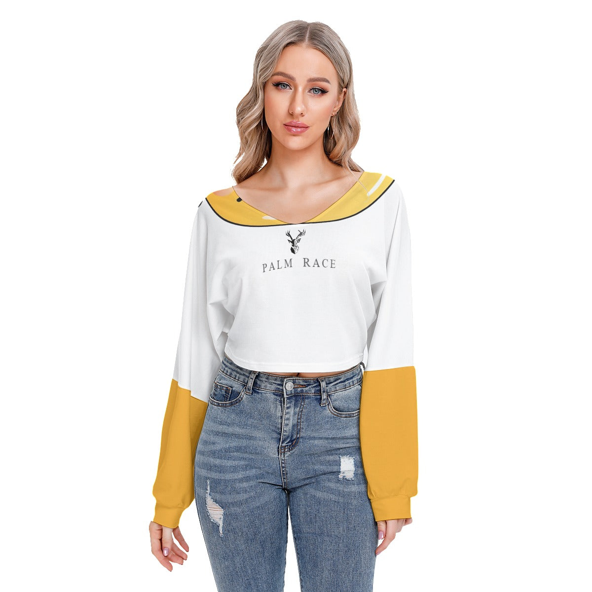 PR Drop-shoulder Cropped Sweatshirt