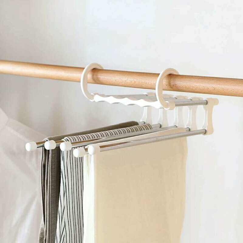 Multifunctional Clothes Hanger Storage Pants Cloth Hangers Storage Rack Multilayer Cloth Hanger Closet Organizer