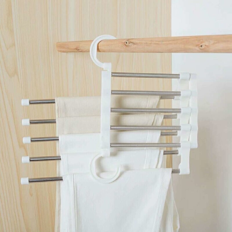 Multifunctional Clothes Hanger Storage Pants Cloth Hangers Storage Rack Multilayer Cloth Hanger Closet Organizer